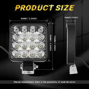 DURAFORCE Fit John Deere Case New Holland Tractor 4inch 40W LED Work Light Headlights 12V
