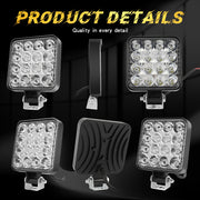 DURAFORCE Fit John Deere Case New Holland Tractor 4inch 40W LED Work Light Headlights 12V