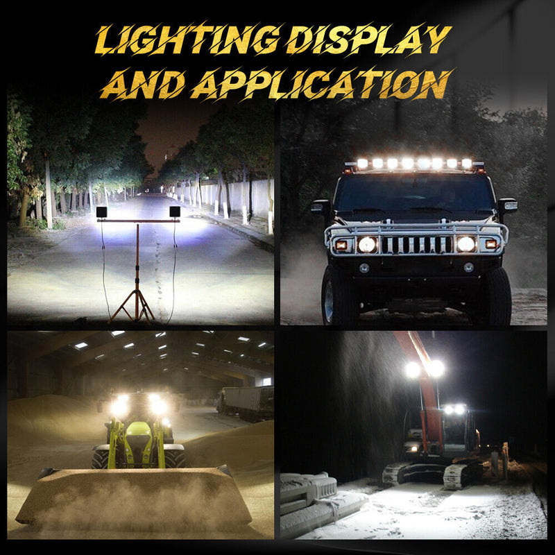 DURAFORCE Fit John Deere Case New Holland Tractor 4inch 40W LED Work Light Headlights 12V