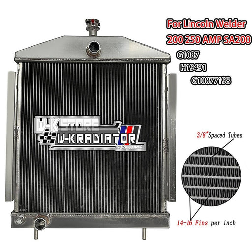 DURAFORCE Radiator for Lincoln Welder 200/250 AMP SA200 SA250 H19491 G1087 Full Aluminum