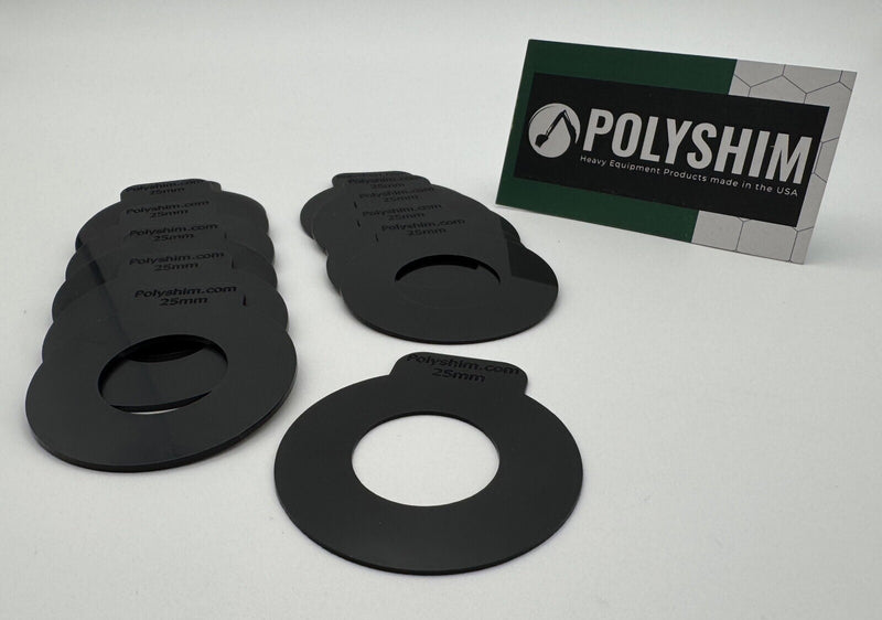 DURAFORCE Polyshim Bucket Pin Shim Kit 25mm for Micro Excavator And Skid Steer
