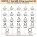 DURAFORCE 1050PCS O-Ring Assortment Kit | 21 Metric Sizes for Car Repair, Faucet, Air, Gas