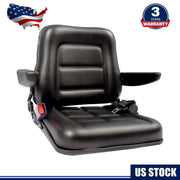 DURAFORCE Tractor Forklift Seat Excavator Universal Adjustable Backrest Armrest Safty Belt