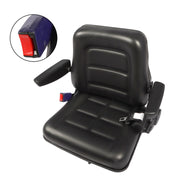DURAFORCE Tractor Forklift Seat Excavator Universal Adjustable Backrest Armrest Safty Belt