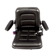 DURAFORCE Tractor Forklift Seat Excavator Universal Adjustable Backrest Armrest Safty Belt