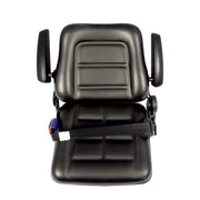 DURAFORCE Tractor Forklift Seat Excavator Universal Adjustable Backrest Armrest Safty Belt