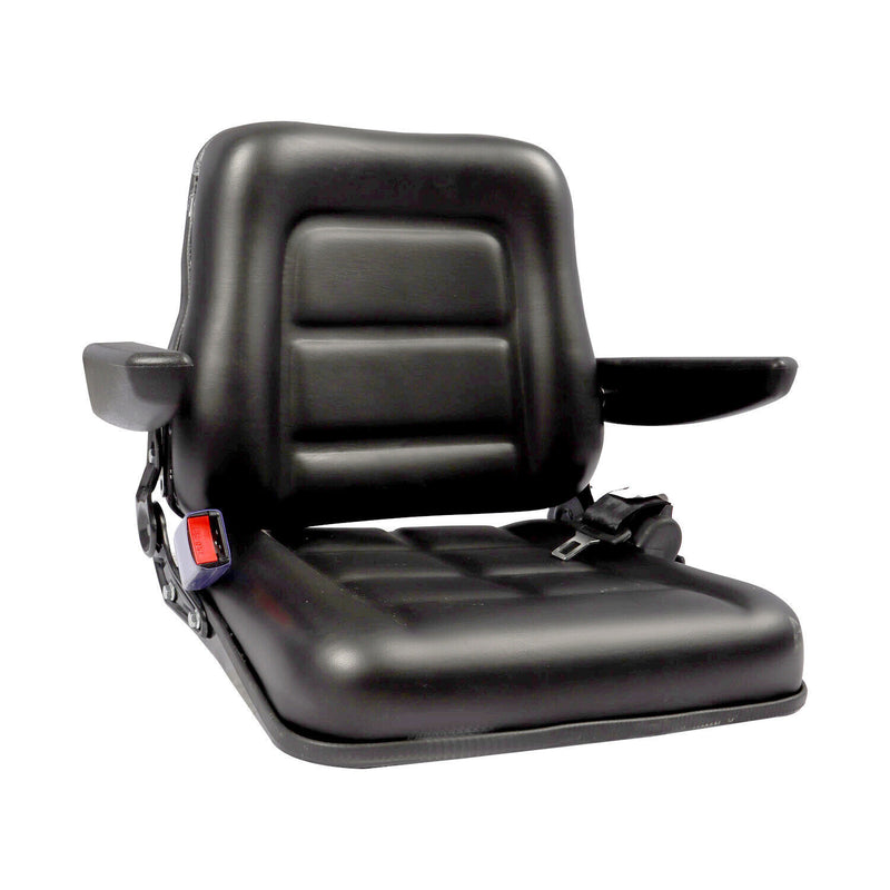 DURAFORCE Tractor Forklift Seat Excavator Universal Adjustable Backrest Armrest Safty Belt