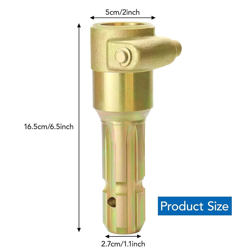 DURAFORCE Upgraded PTO Extender Adapter For Tractor, 1-3/8" & 6 Spline Female & Male 70HP