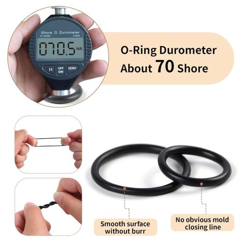 DURAFORCE 21 Size Rubber O Ring Set,1050 Pcs Black Small O Rings Assortment Kits,Assort...