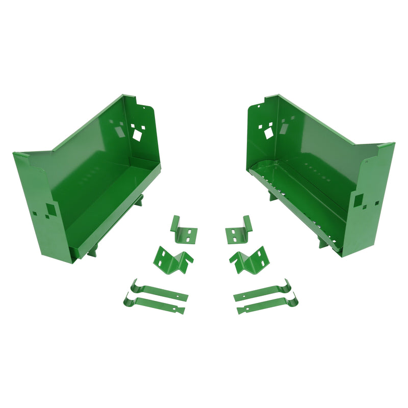 DURAFORCE LH+RH Powder Coated Battery Box w/ Bracket For John Deere 4010 4020 4320 4520