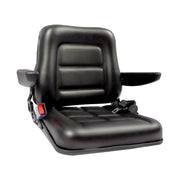 DURAFORCE Universal Tractor Seat For Forklift Excavator Skid Loader w/ Armrest+ Safty Belt