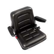 DURAFORCE Universal Tractor Seat For Forklift Excavator Skid Loader w/ Armrest+ Safty Belt