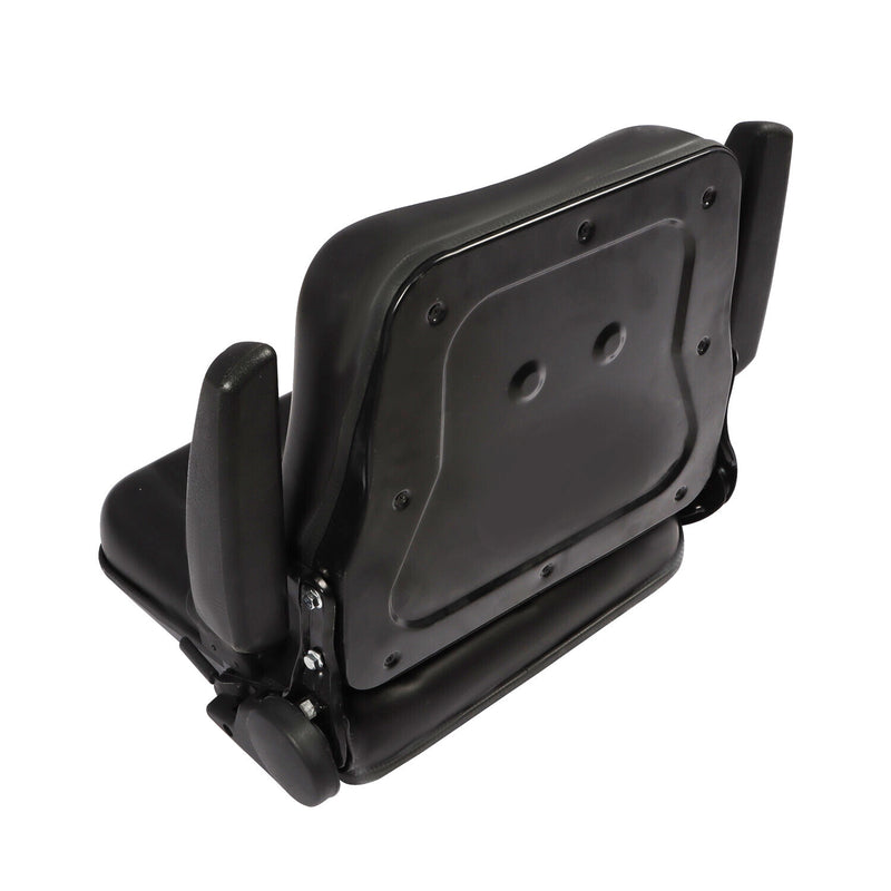 DURAFORCE Universal Tractor Seat For Forklift Excavator Skid Loader w/ Armrest+ Safty Belt