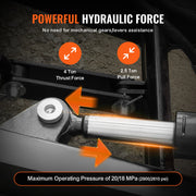 DURAFORCE Hydraulic Top Link Cat.2-2 With Locking Block 19 11/16” - 28” with 2 x Hoses