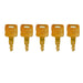 DURAFORCE 5pk Ignition Keys NEW golden CAT For Caterpillar Heavy Equipment #5P8500