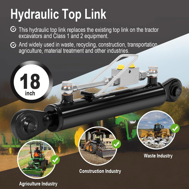 DURAFORCE Hydraulic Top Link Cat. 1-1 with Locking Block 18 1/8 - 26 3/8 SPH320032