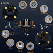 DURAFORCE 2 Sets 4 on 4'' Trailer Hub Kit for 2000 lbs 1" or 1-1/16" Trailer Straight Axle