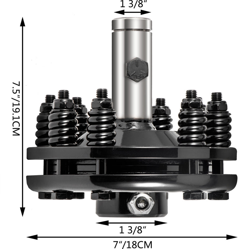 DURAFORCE Slip Clutch PTO Slip Clutch 1 3/8" Smooth Ends Black for PTO Slip Shafts