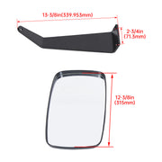 DURAFORCE Left + Right Rearview Mirror Set Fit For John Deere 5000 & 6000 Series Tractors