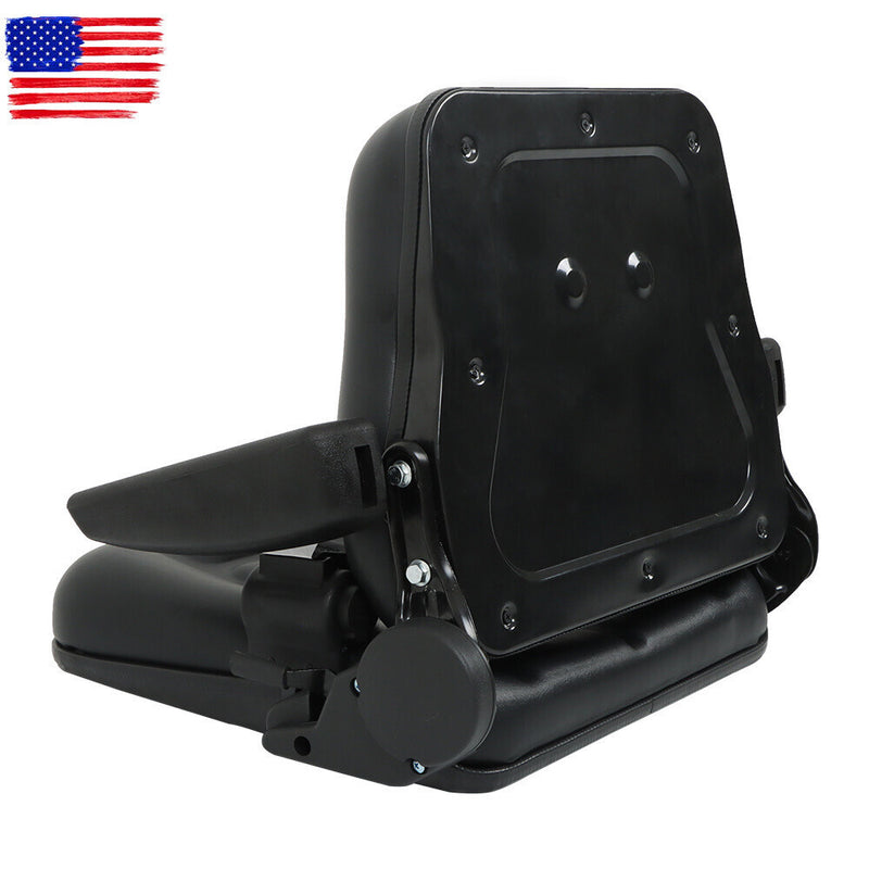 DURAFORCE Adjustable Seat w/Safety Belt & Armrest Universal Forklift Tractor Seat PVC