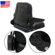 DURAFORCE Adjustable Seat w/Safety Belt & Armrest Universal Forklift Tractor Seat PVC