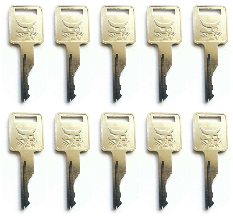 DURAFORCE (10) Ignition Key For Bobcat Skid Steer Loaders and Mini Excavators 6693241 D250