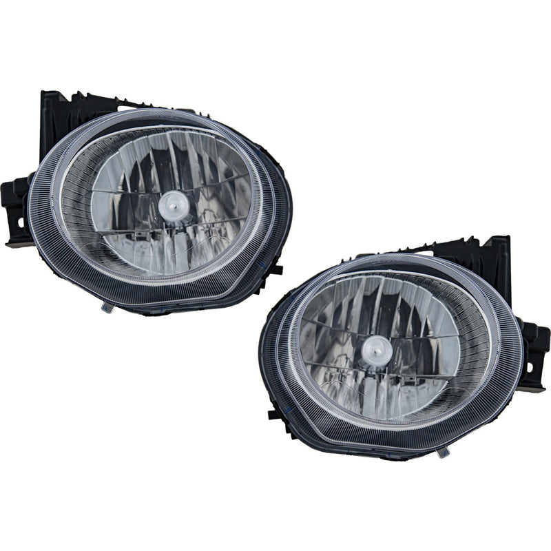 DURAFORCE Headlight Set For 2011 2012 2013 2014 Nissan Juke Left and Right With Bulb 2Pc