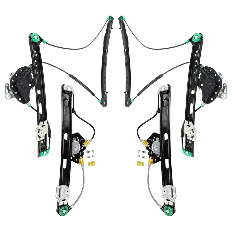 DURAFORCE Power Window Regulator Set For 2001-2005 BMW 325i Front and Rear For Sedan Wagon