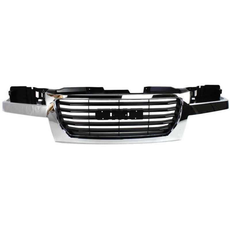 DURAFORCE Grille For 2004-2012 GMC Canyon Chrome Shell w/ Black Insert Plastic