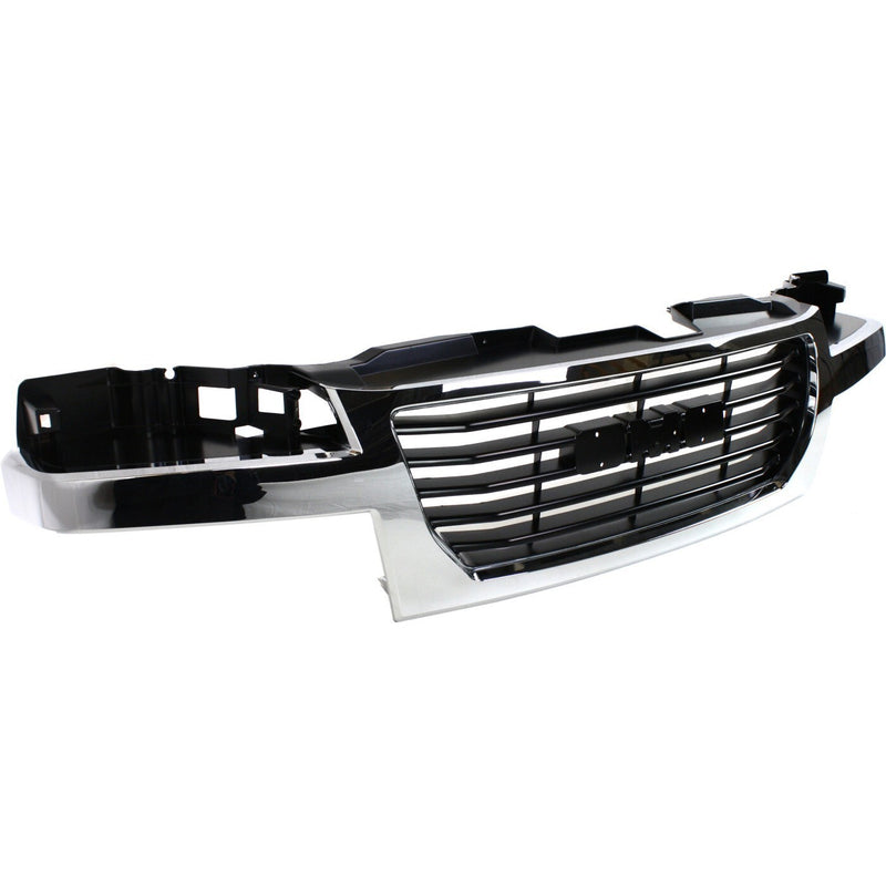 DURAFORCE Grille For 2004-2012 GMC Canyon Chrome Shell w/ Black Insert Plastic