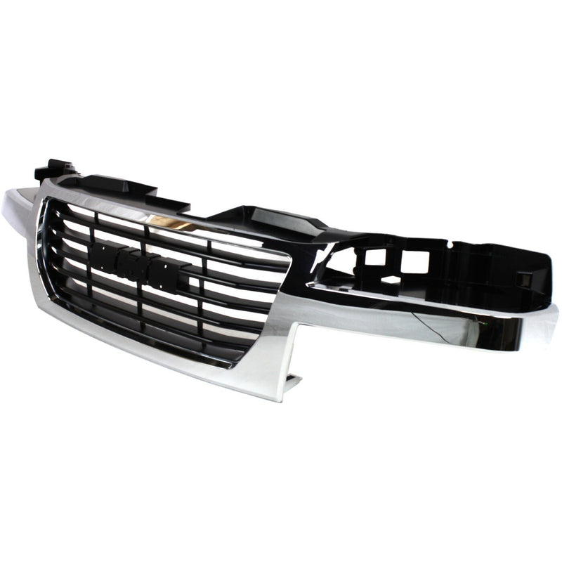 DURAFORCE Grille For 2004-2012 GMC Canyon Chrome Shell w/ Black Insert Plastic