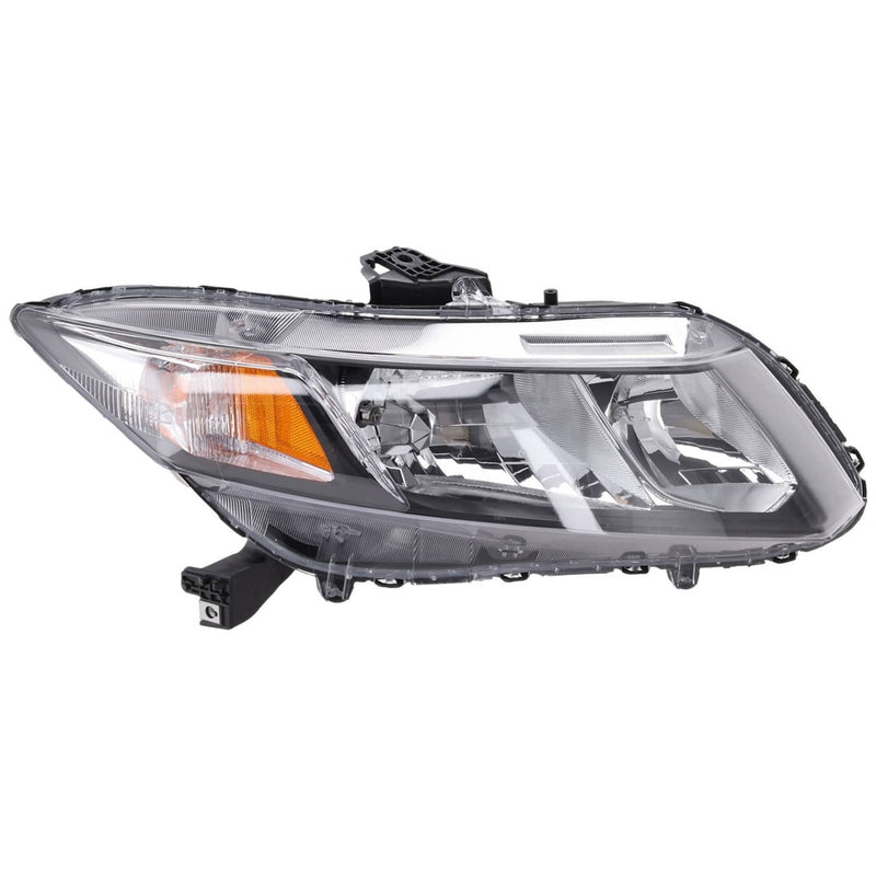 DURAFORCE Passenger Side Headlight For Honda Civic 2013-2015 Halogen with Bulb(s) Sedan