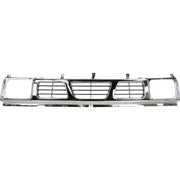 DURAFORCE Grille For 93-97 Nissan Pickup Chrome Shell w/ Gray Insert Plastic