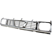 DURAFORCE Grille For 93-97 Nissan Pickup Chrome Shell w/ Gray Insert Plastic