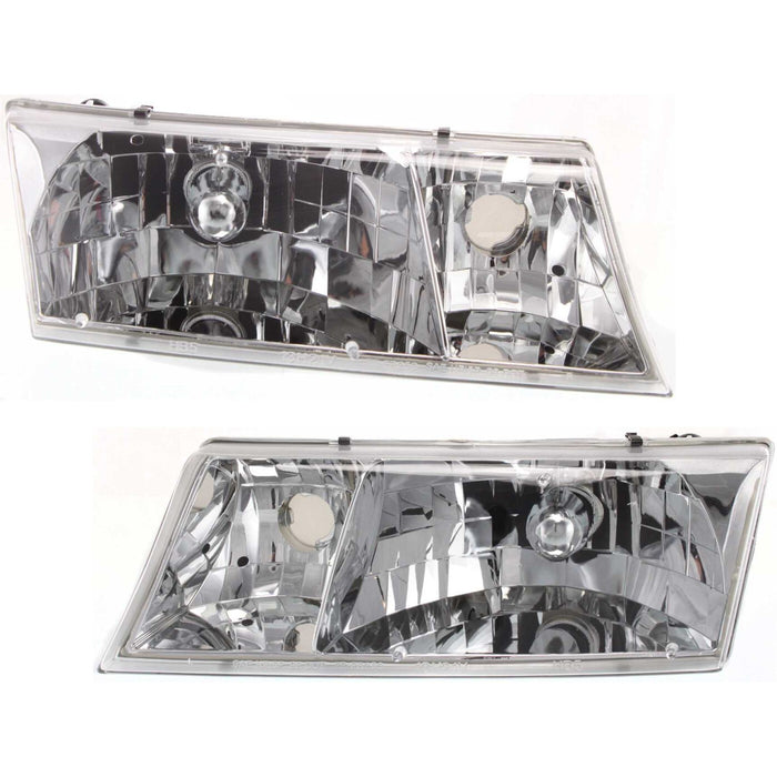 DURAFORCE Headlights Headlamps Left & Right Pair Set for 98-02 Mercury Grand Marquis
