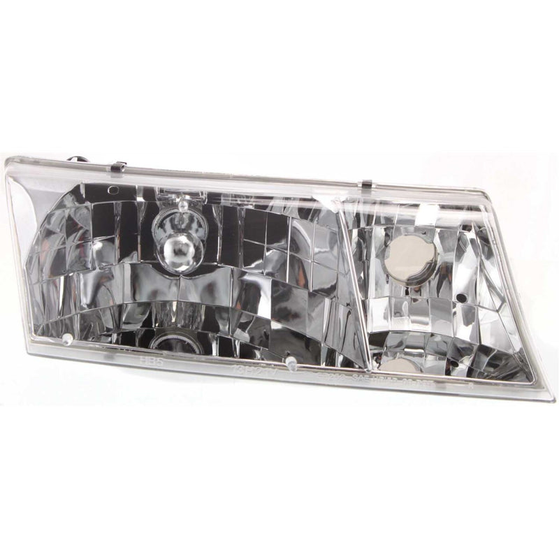 DURAFORCE Headlights Headlamps Left & Right Pair Set for 98-02 Mercury Grand Marquis
