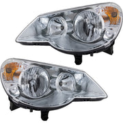 DURAFORCE Headlight Assembly Set For 2007-2010 Chrysler Sebring Left and Right With Bulb