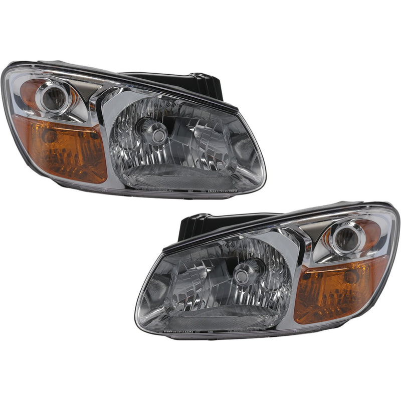 DURAFORCE Headlight Set For 2007-2009 Kia Spectra Left and Right With Bulb 2Pc