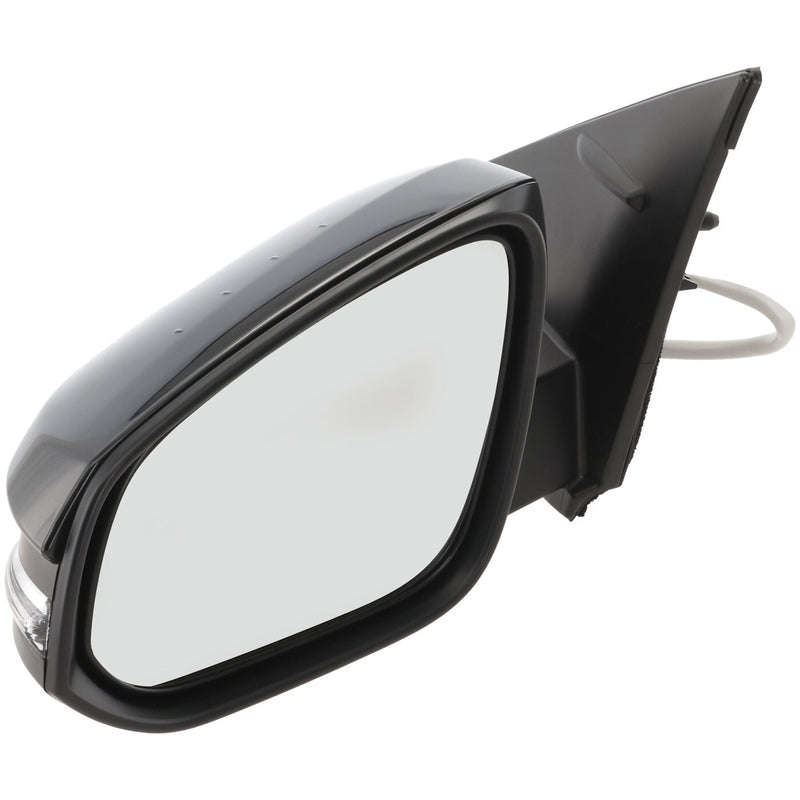 DURAFORCE Mirror Power Heated Signal Smooth Black Left Driver Side for 13-15 Toyota Rav4