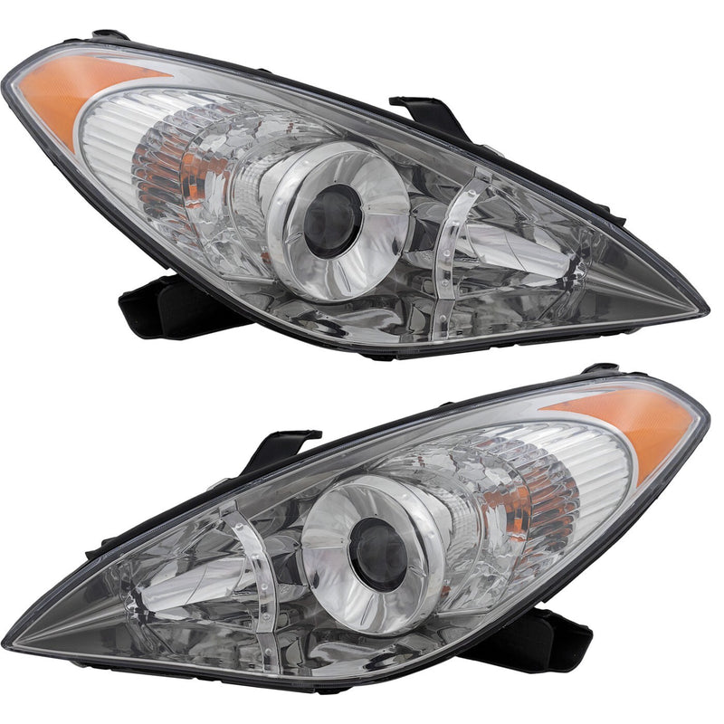 DURAFORCE Headlight Set For 2004 2005 2006 Toyota Solara Left and Right With Bulb 2Pc