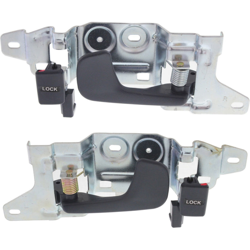 DURAFORCE Interior Door Handle Set For 1992-1995 Honda Civic Black Front Black 2Pc
