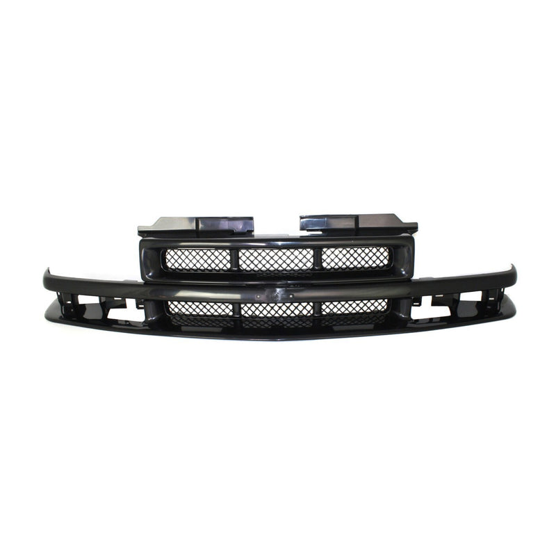 DURAFORCE Grille For 1998-2003 Chevrolet S10 2001-2005 Blazer Black Shell and Mesh Insert