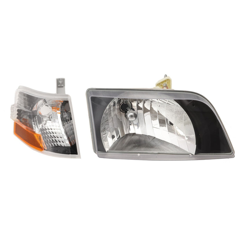 DURAFORCE Headlight Assembly Set For 2000-03 Volvo VNL 00-17 VNM Left Right Diamond Design
