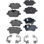 DURAFORCE Front and Rear Ceramic Brake Pad Set For 2011-2016 Mini Cooper Countryman FWD