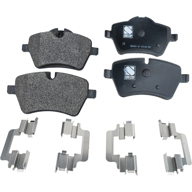 DURAFORCE Front and Rear Ceramic Brake Pad Set For 2011-2016 Mini Cooper Countryman FWD