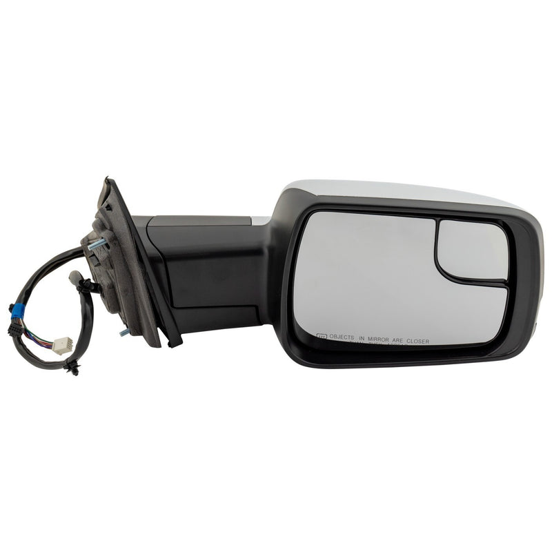 DURAFORCE Mirror For 2019-2022 Ram 1500 RH Power Heated Power Fold with Blind Spot Chrome