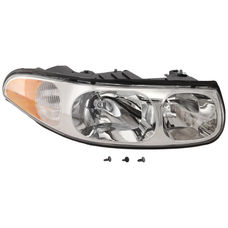 DURAFORCE Driver and Passenger Side Headlight For Buick LeSabre 2000-2005 Halogen w/ Bulbs