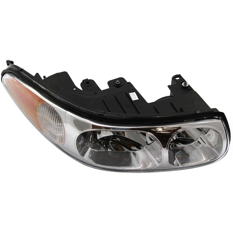 DURAFORCE Driver and Passenger Side Headlight For Buick LeSabre 2000-2005 Halogen w/ Bulbs