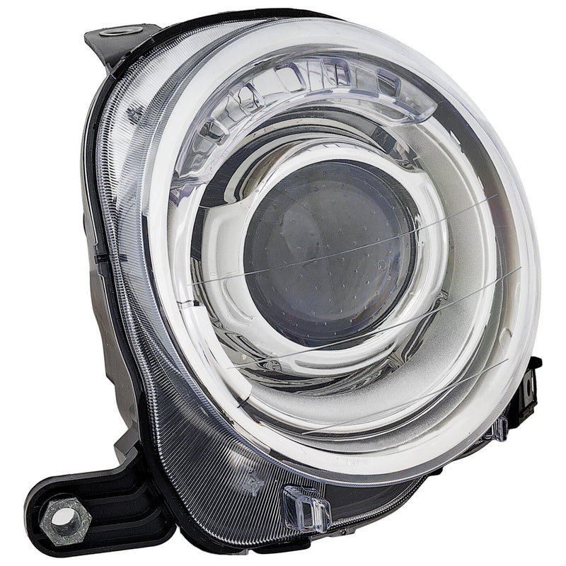 DURAFORCE Headlight Set For 2012-2019 Fiat 500 Left and Right With Bulb 2Pc