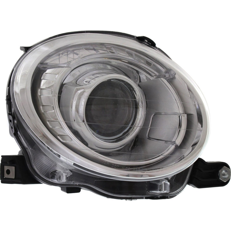 DURAFORCE Headlight Set For 2012-2019 Fiat 500 Left and Right With Bulb 2Pc
